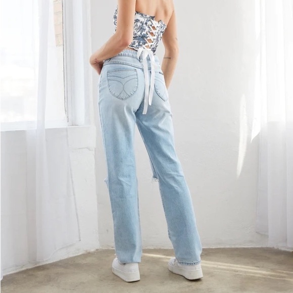 Rolla's Classic Straight Distressed Jeans - Picture 2 of 11